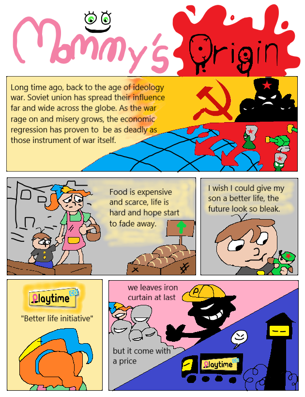 A short Poppy Playtime comic. Involving Mommy and Daddy Long Legs from