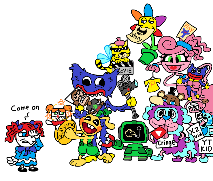 Poppy Playtime Character Collage (Hostile Version) by DarkFairy1999 on  DeviantArt