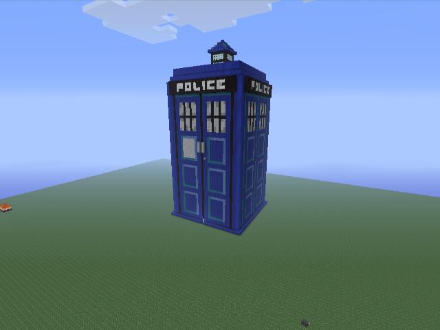 Minecraft Tardis Outside by maximum-awesome on DeviantArt