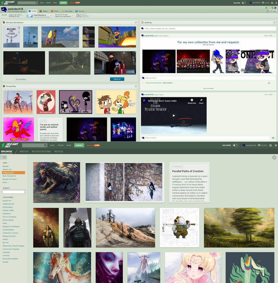 Sign Off Screen Deviantart The last turn of the deviant layout by sonicdevil18 on DeviantArt