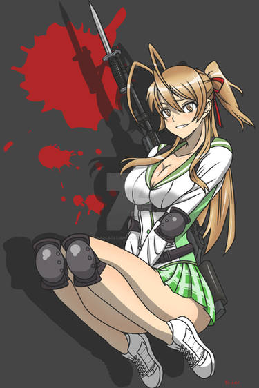 Ai Art] Rei Miyamoto - High School of the Dead by The-Sanctuaire