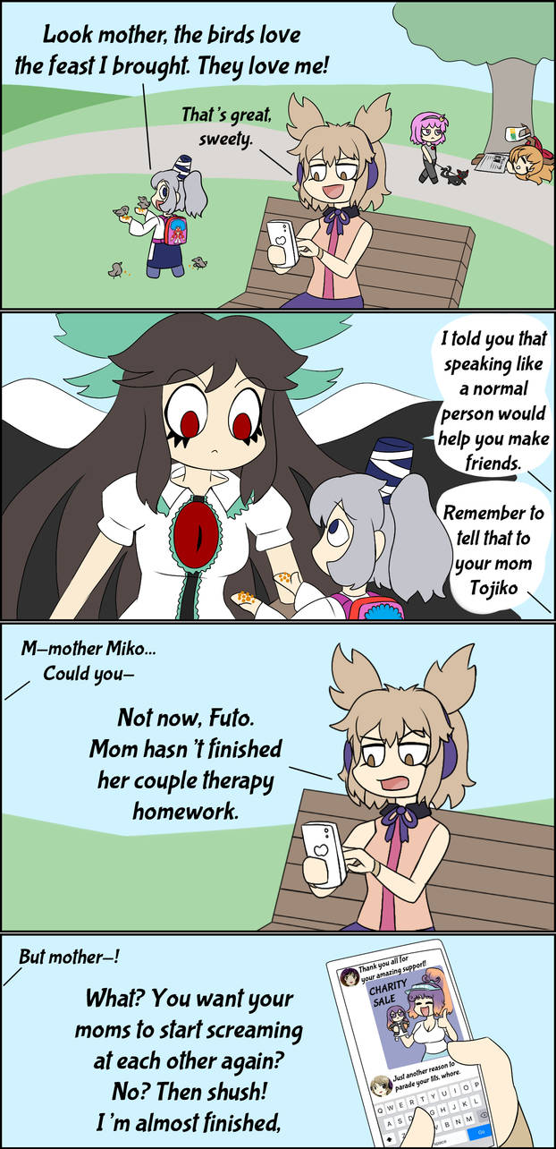 Futobear Touhou Comic - Futo and the birds by Pierrelucstl on DeviantArt