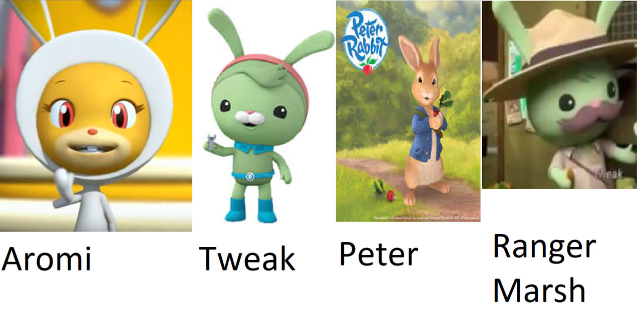 Bunny characters I know by SnowyBianca on DeviantArt