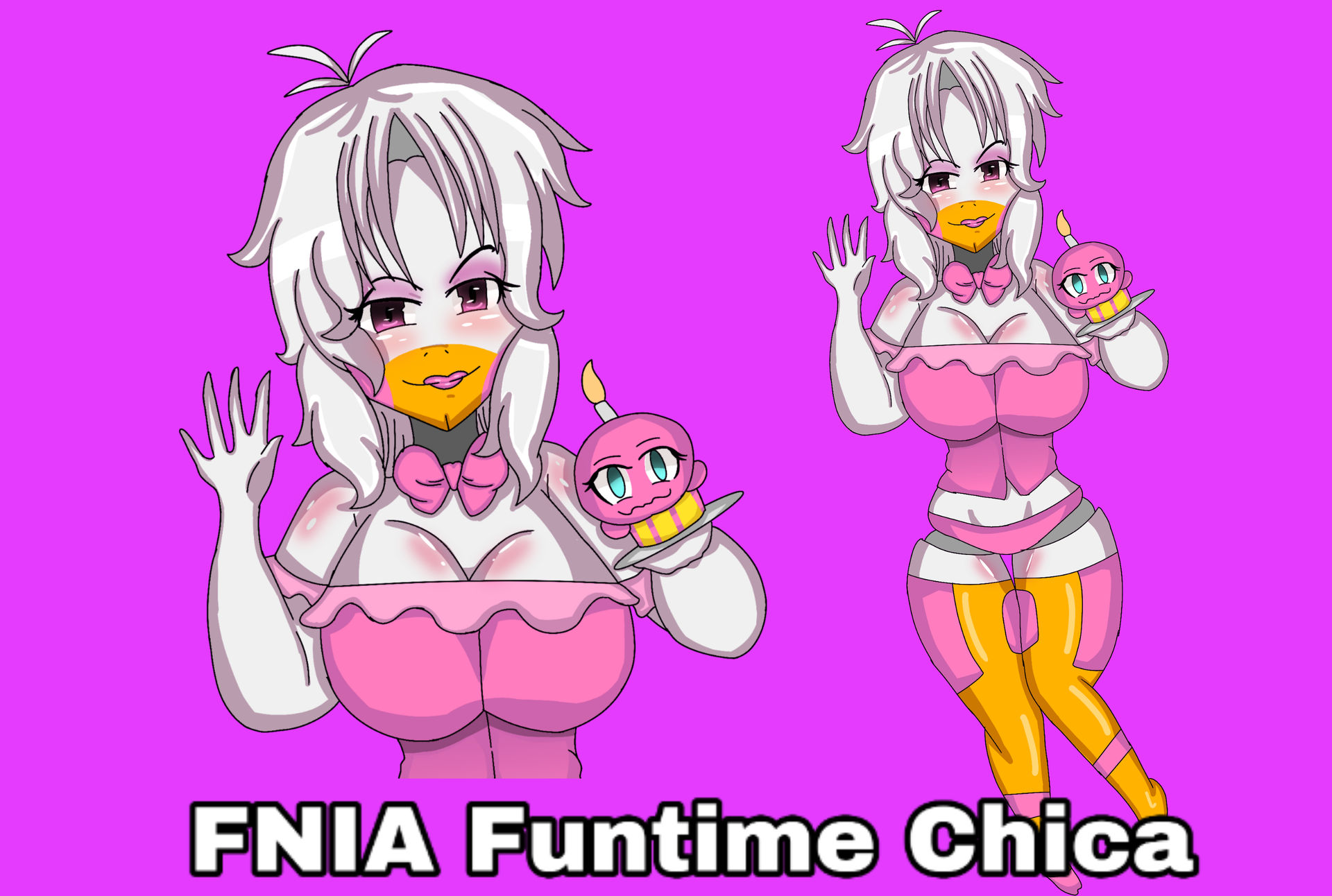 ✨ Ynrs ✨(Open commissions) on X: Funtime Chica: I'm ready for my close-up!  Don't get distracted! #waifupizza #fnaf #fnia #chica #fivenightsatfreddys  #digital #myart #draw #drawing #funtime  / X