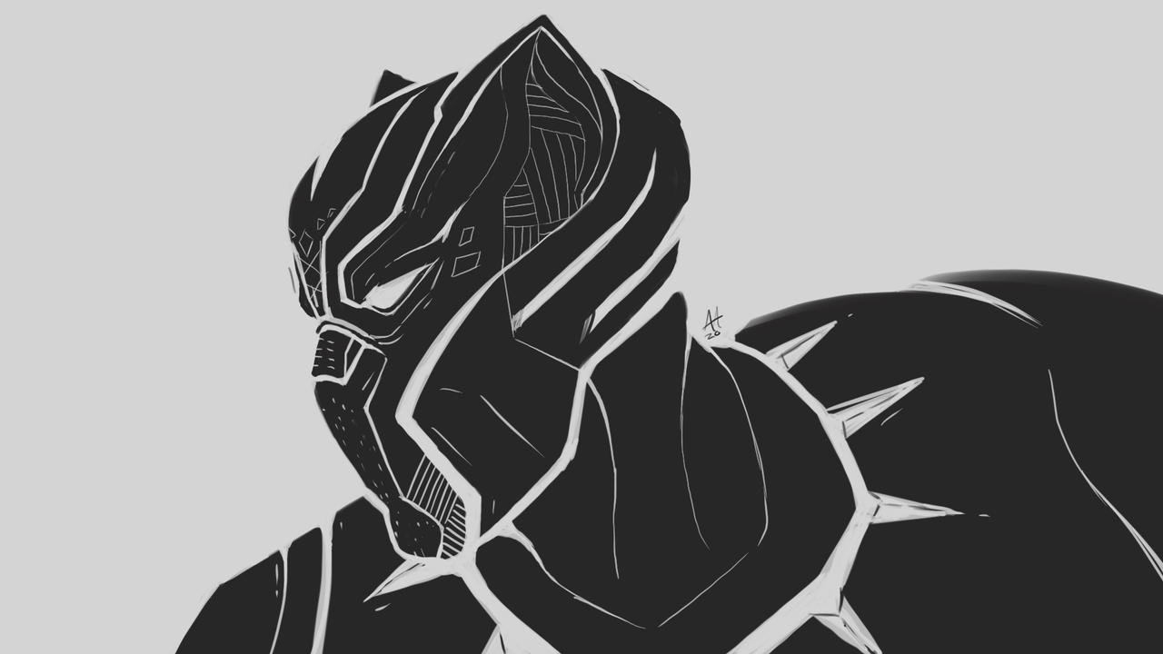 Black Panther Etched Ink | Youtube Timelapse by ANDREWxAVILES on DeviantArt
