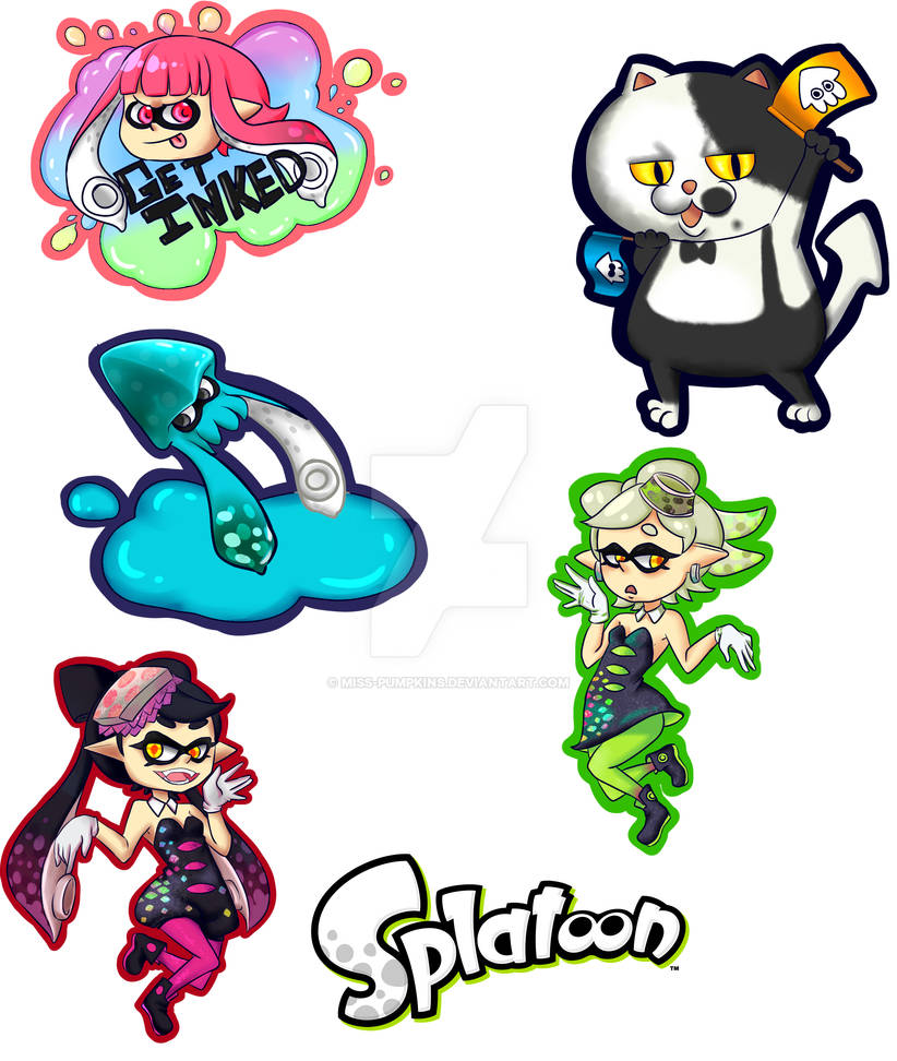 Splatoon stickers by Miss-Pumpkins on DeviantArt