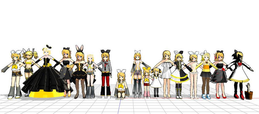 Nari Mmd Rin MMD All Our Rin Models So Far. by painteevees on DeviantArt