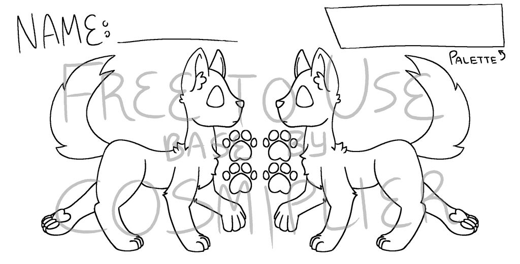 F2U Canine Base / Reference Sheet by AstrexCorp on DeviantArt