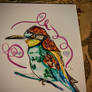 European bee-eater - watercolor painting