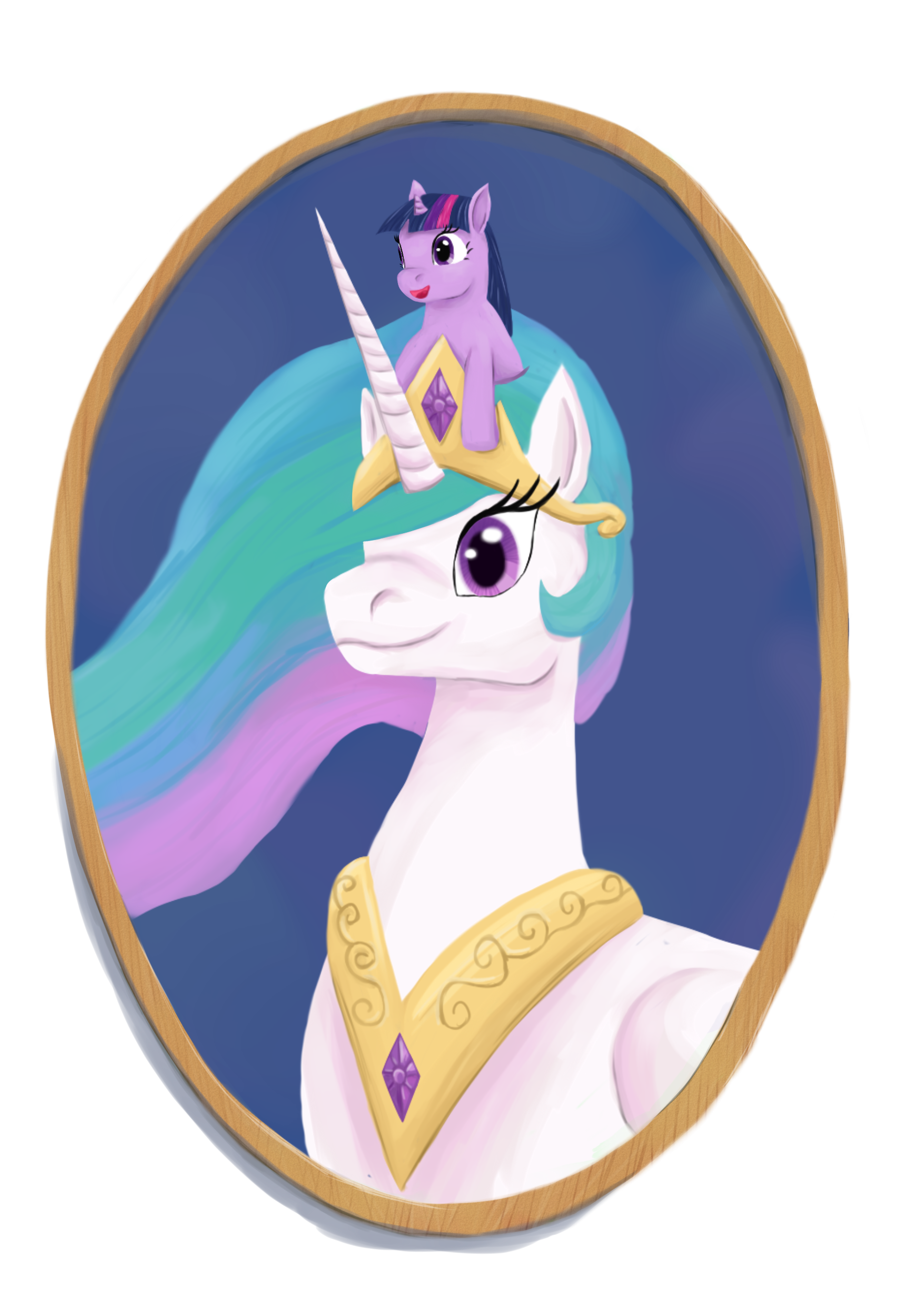 Celestia and Filly Twilight Portrait