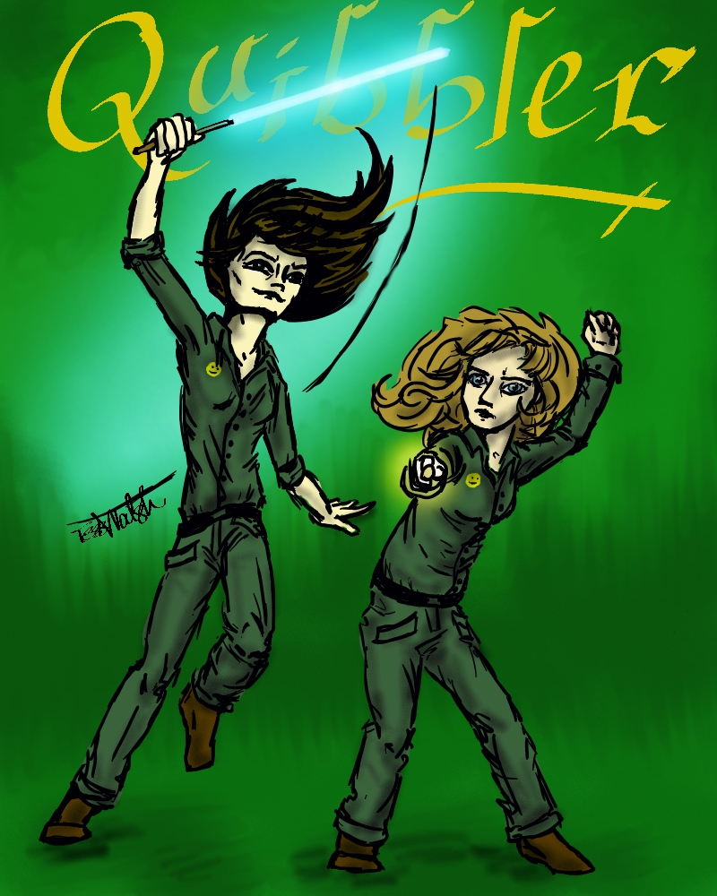 HPMOR: Quibbler cover with Daphne and Hannah by TessTheMess22