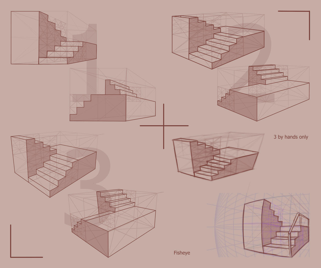 Different Perspective Perfect Example Sketching different types of perspective by mezzaluna-arte on DeviantArt