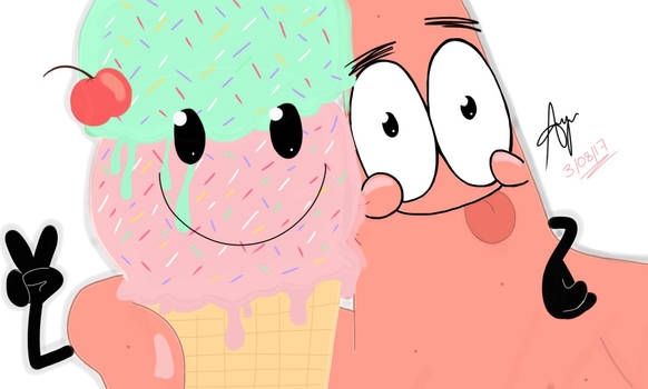 Patrick and Mr Ice cream 