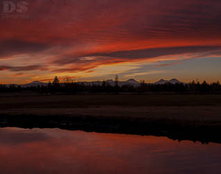 Sunset over Sisters