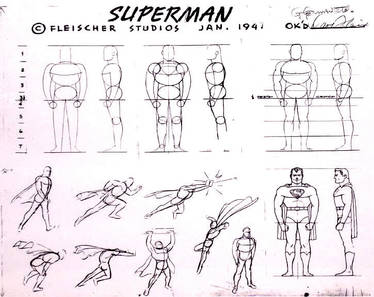 Superman Turnaround Model Sheet - 1941
