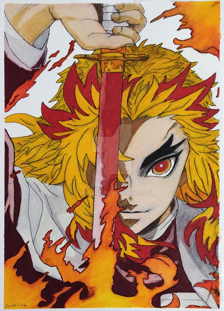 Rengoku Kyojuro from Demon Slayer by THBsArt on DeviantArt