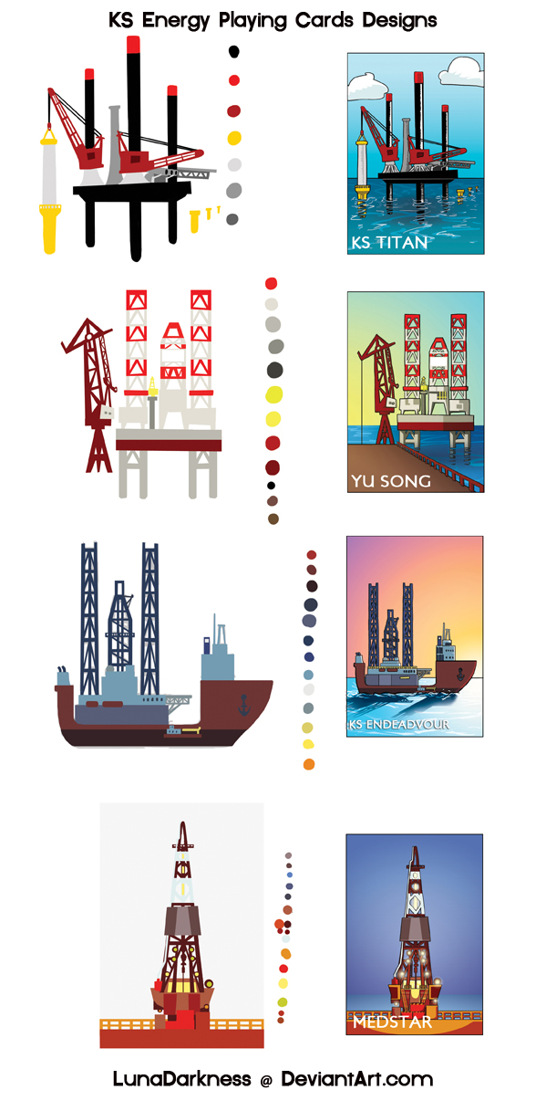 KS Energy Oil Rigs Card Image Design