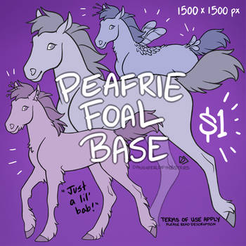 Peafrie Foal Base by daughterofthestars