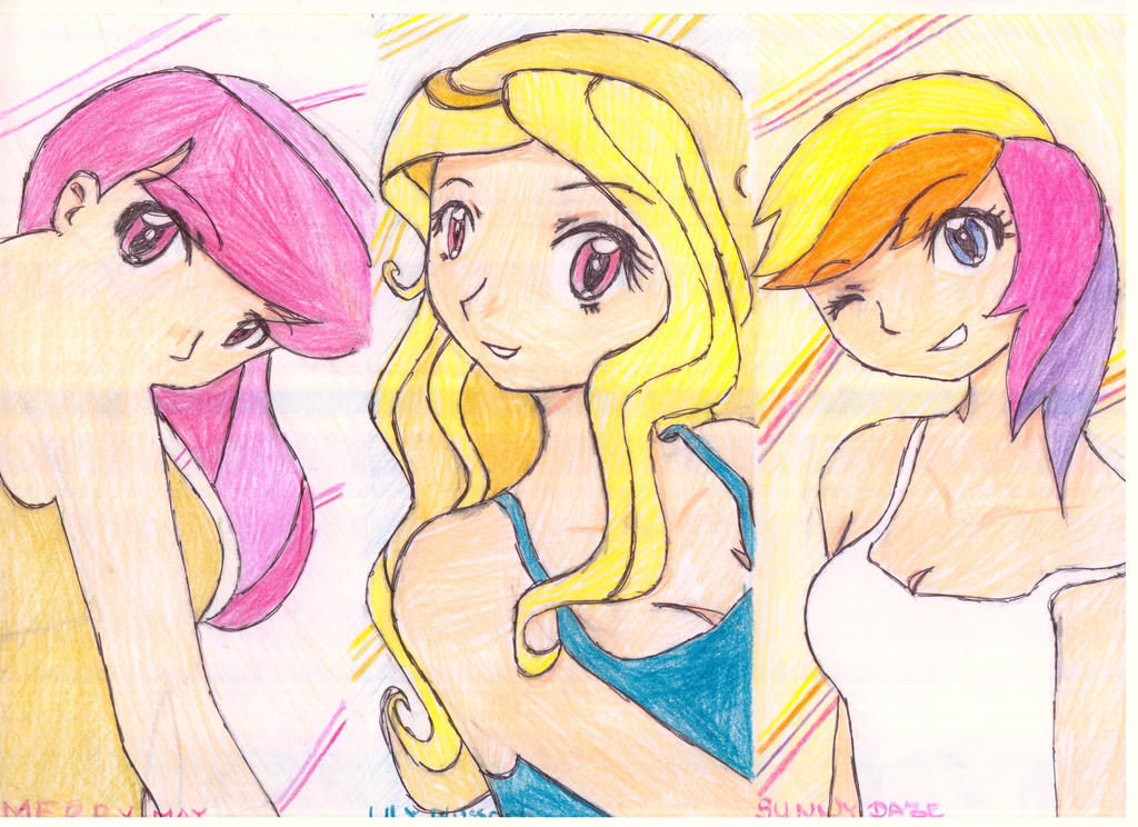 Merry May, Lily Blossom and Sunny Daze