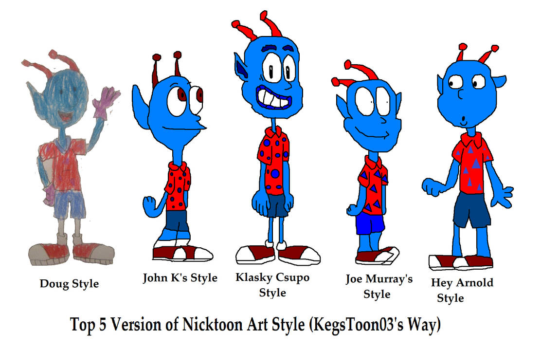 Nicktoons Patterns Top 5 Nicktoons Art Style (KegsToon03 challenge) by MerrieOfficalArts ...
