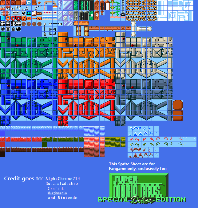 SMB1 Special Deluxe Edition Sprite Sheets Part 2 by MerrieOfficalArts ...