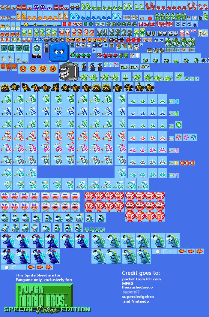 SMB1 Special Deluxe Edition Sprite Sheets Part 6 by MerrieOfficalArts ...