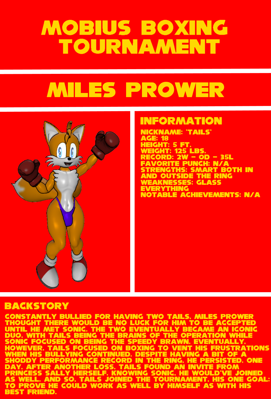 Deviantart Tails Boxing Mobius Boxing Championship - Miles 'Tails' Prower by SunBoye on DeviantArt