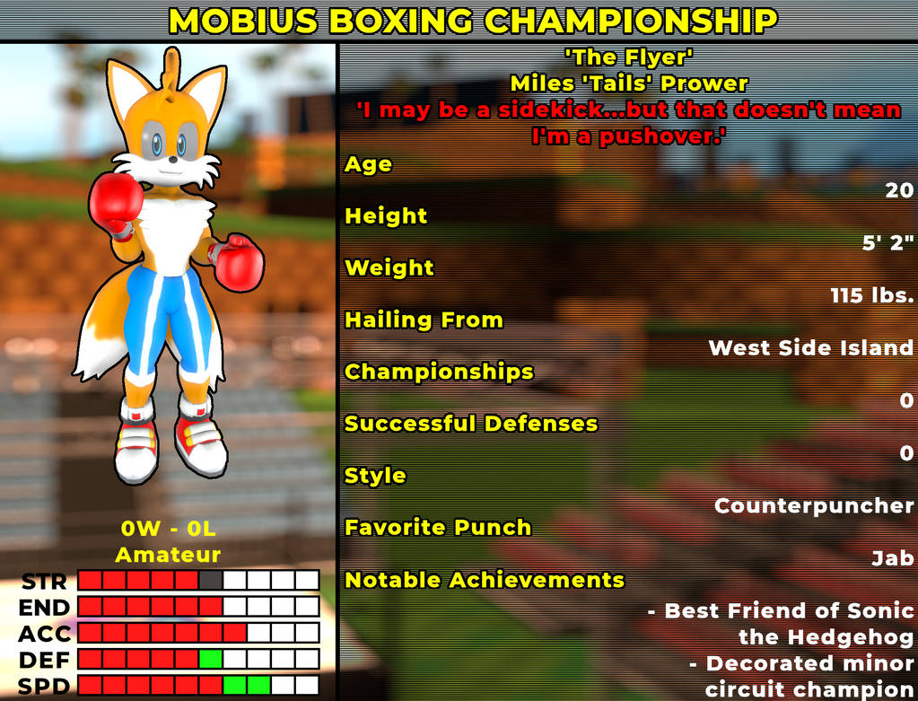 Deviantart Tails Boxing Mobius Boxing League - Miles 'Tails' Prower by SunBoye on DeviantArt