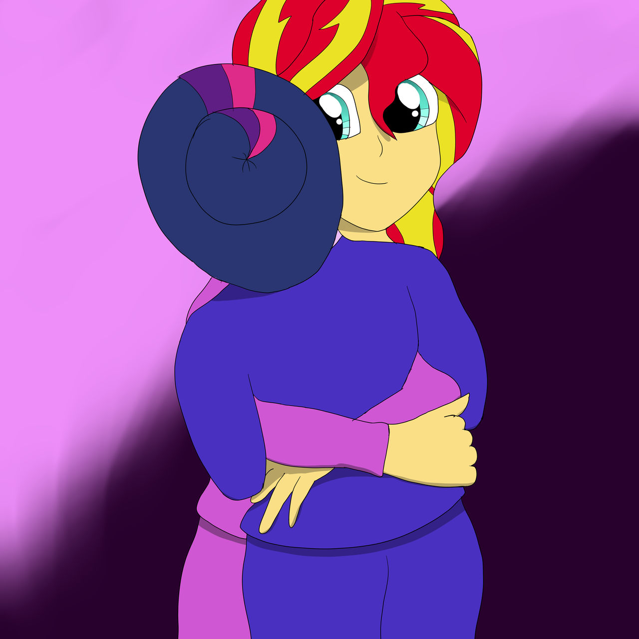 Sunset Shimmer and Twilight Sparkle hug by Setup1337 on DeviantArt