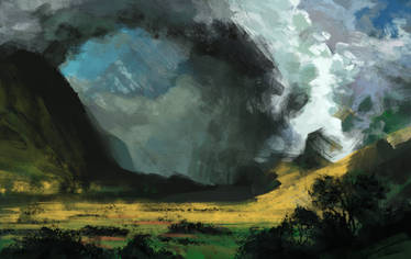 Storm In The Mountains - Study