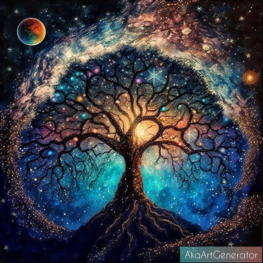 Cosmic Tree of life From Trees of cosmic wonder by AkaArtGenerator on ...