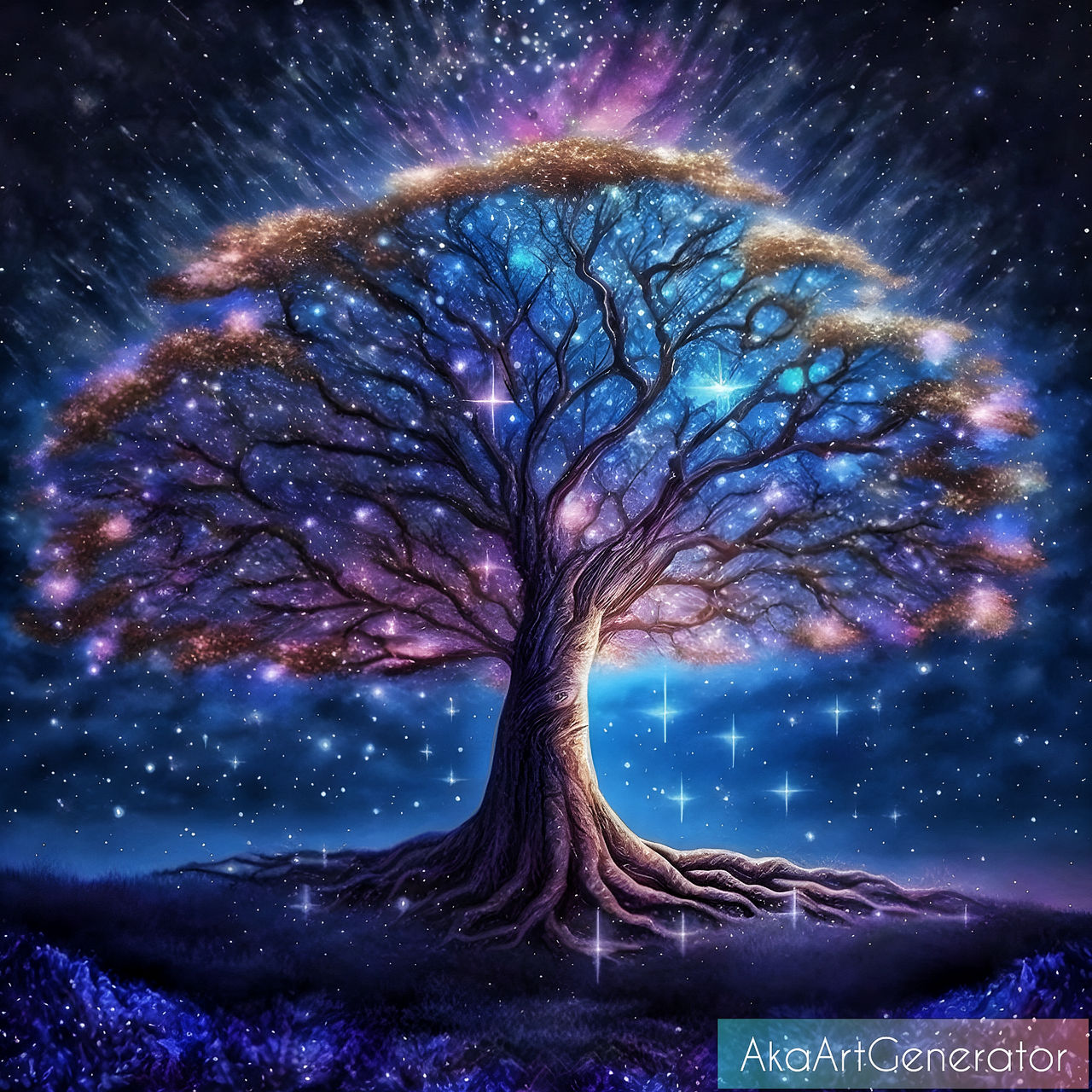 Cosmic Tree of life From Trees of cosmic wonder by AkaArtGenerator on ...