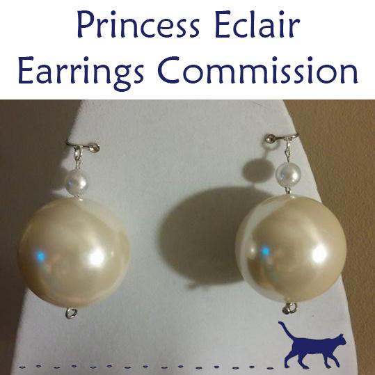 COMMISSION: Princess Eclair Earrings by MinZMaille on DeviantArt