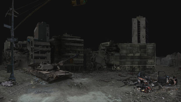 Destroyed City Matte Painting