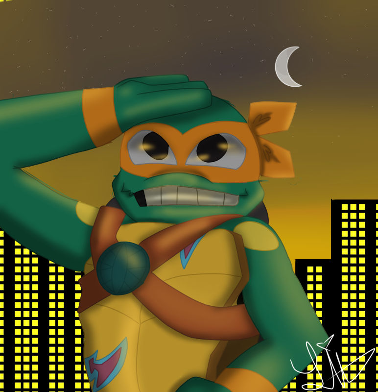 Mikey!! (ROTTMNT) by GlamrockLiberty on DeviantArt