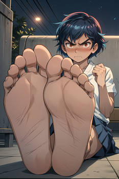 Ryuunosuke Fujinami's angry Tomboy feet