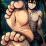 Inosuke Hashibira luring demons with his feet