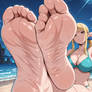 A closer look of Lucy's feet