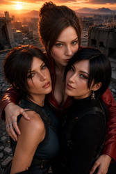 Claire Redfield x Ada Wong x Lara Croft (Story)