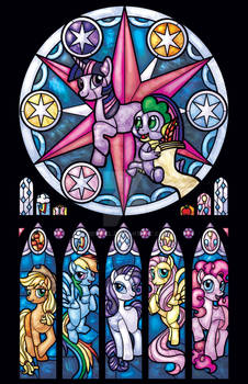 My Little Pony Stained Glass Window