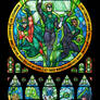 Green Lantern Corp Stained Glass Window