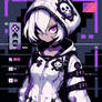 Girl in white hoodie
