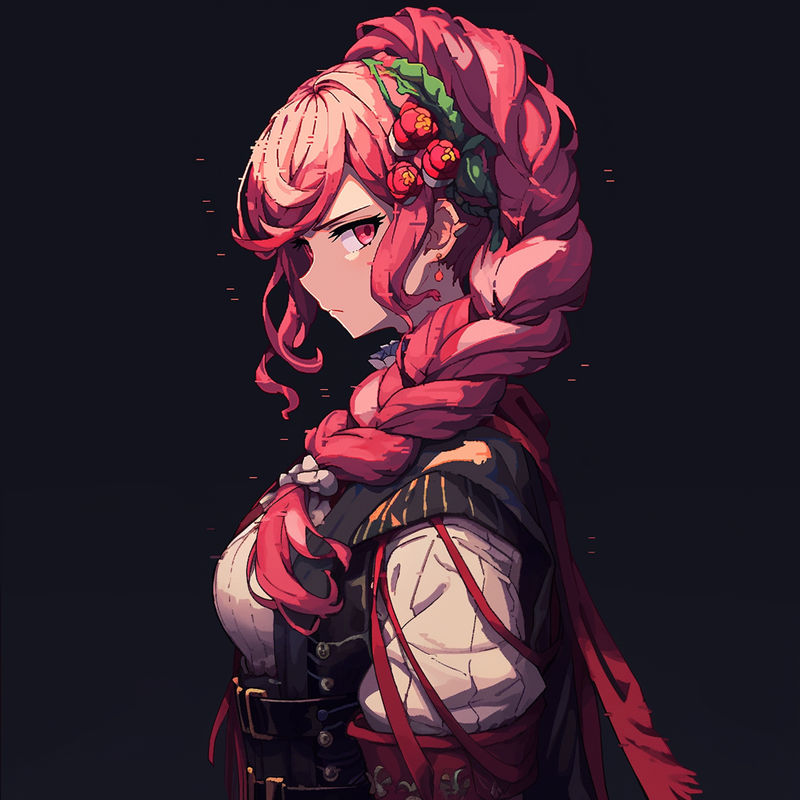 Red-haired woman with braids by TuwaLG on DeviantArt