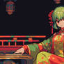 Green-haired Chinese girl
