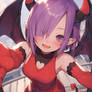 Succubus with purple hair