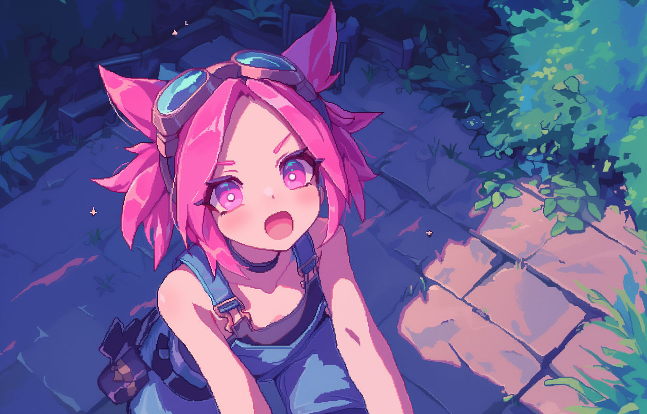 Pink Hair Engineer The girl with pink hair who is a mechanic by TuwaLG on DeviantArt