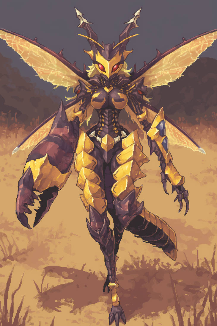 Scissors Monster Bee monster with giant scissors as weapon by TuwaLG on DeviantArt