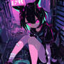 Red-eyed cat girl