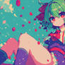 Green-haired girl