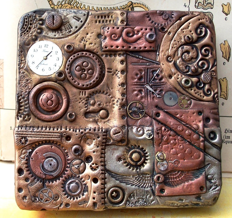 Polymer Clay Steampunk Tin